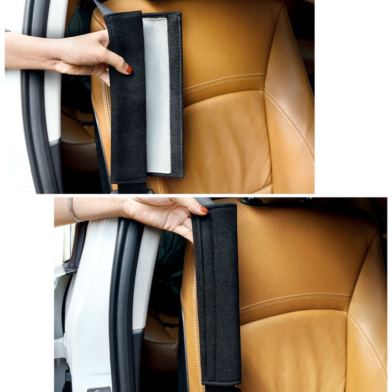 Petutu 6PCS Car Seat Belt Covers, Soft Shoulder Strap Pad for a More Comfortable Drivinger,Soft Car Safety Seatbelt Strap for Adults -Black - Image 3